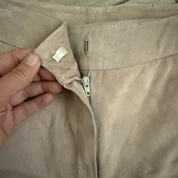 Retro Marni Made In Italy Suede Leather Color Block Pants Size 8 - Picture 5 of 10